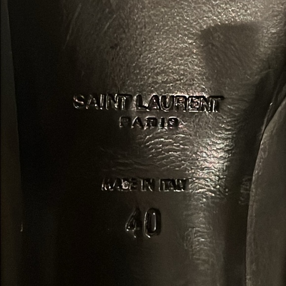 Authentic Saint Laurent Paris Black Leather Heels - Picture 11 of 11